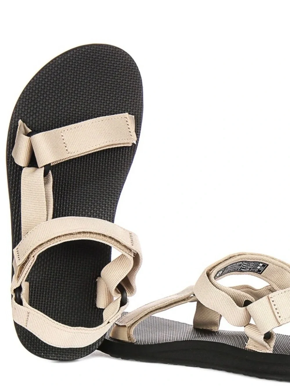 Teva Mens Original Universal Beige Black Men Casual Strap Sandal